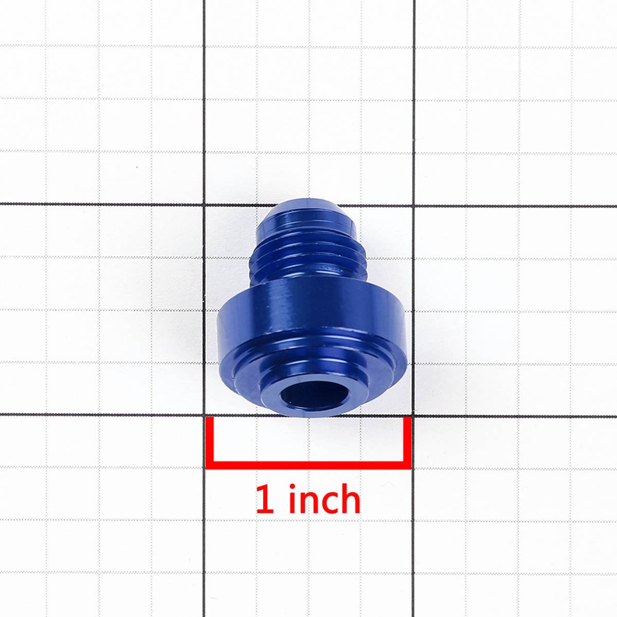 AN10 AN-10 MALE THREAD STRAIGHT WELD ON FLARE BLUE BUNG ALUMINUM