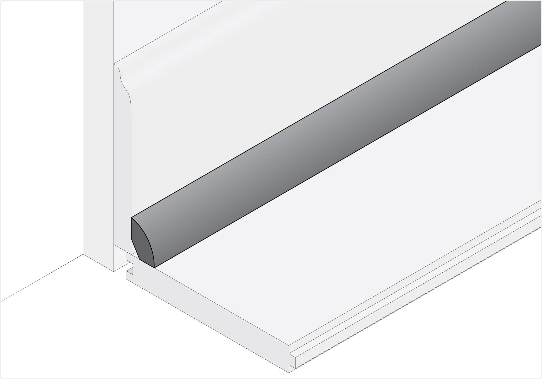 Moldings Online96" x 0.75" x 0.468" Mannington Honey Grove American Oak Plank Base Shoe, 96" L