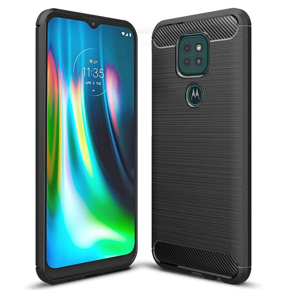 Fashionury Motorola G9 / Motorola Moto E7 Plus Rugged Armour TPU Back Cover Case for Motorola G9 / Motorola Moto E7 Plus (Black) (B08HYXL8VC) Amazon Price History, Amazon Price Tracker