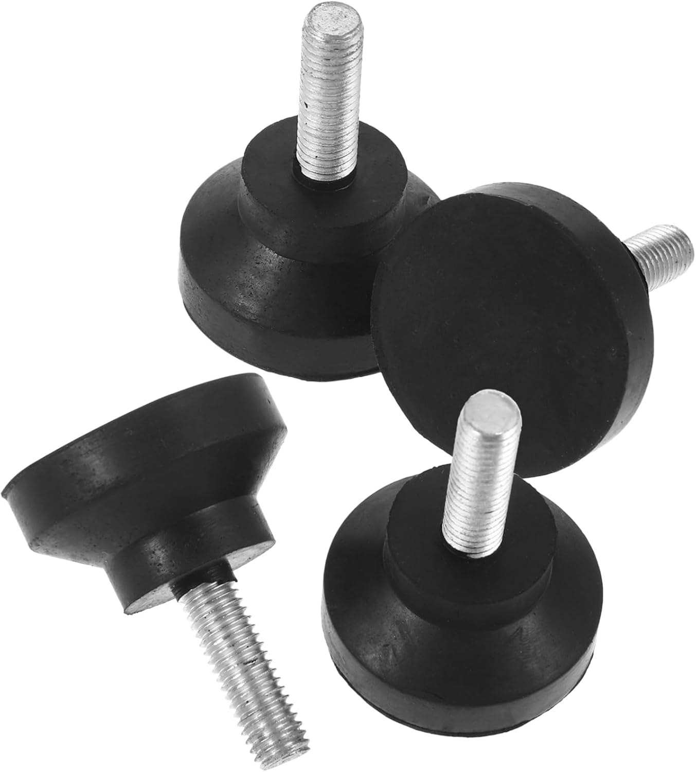HEMOTON 4pcs Rubber Shock Absorber Leg Levelers Adjustable Feet for
