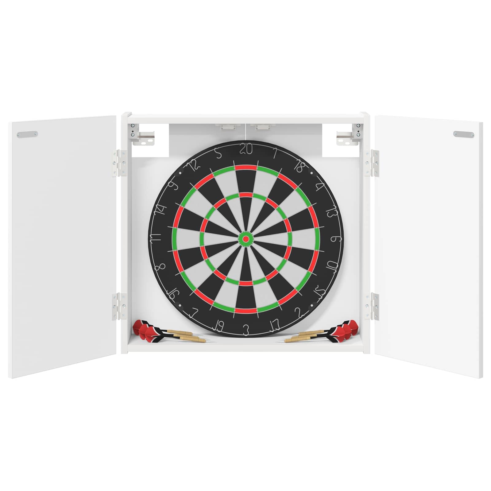 vidaXL Dartboard Cabinet White 56 x 12 x 53.5 cm Engineered Wood