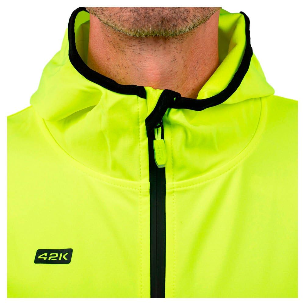 42K RUNNING - Chaqueta técnica 42k SOFTSHELL Amarillo Fluor-Negro