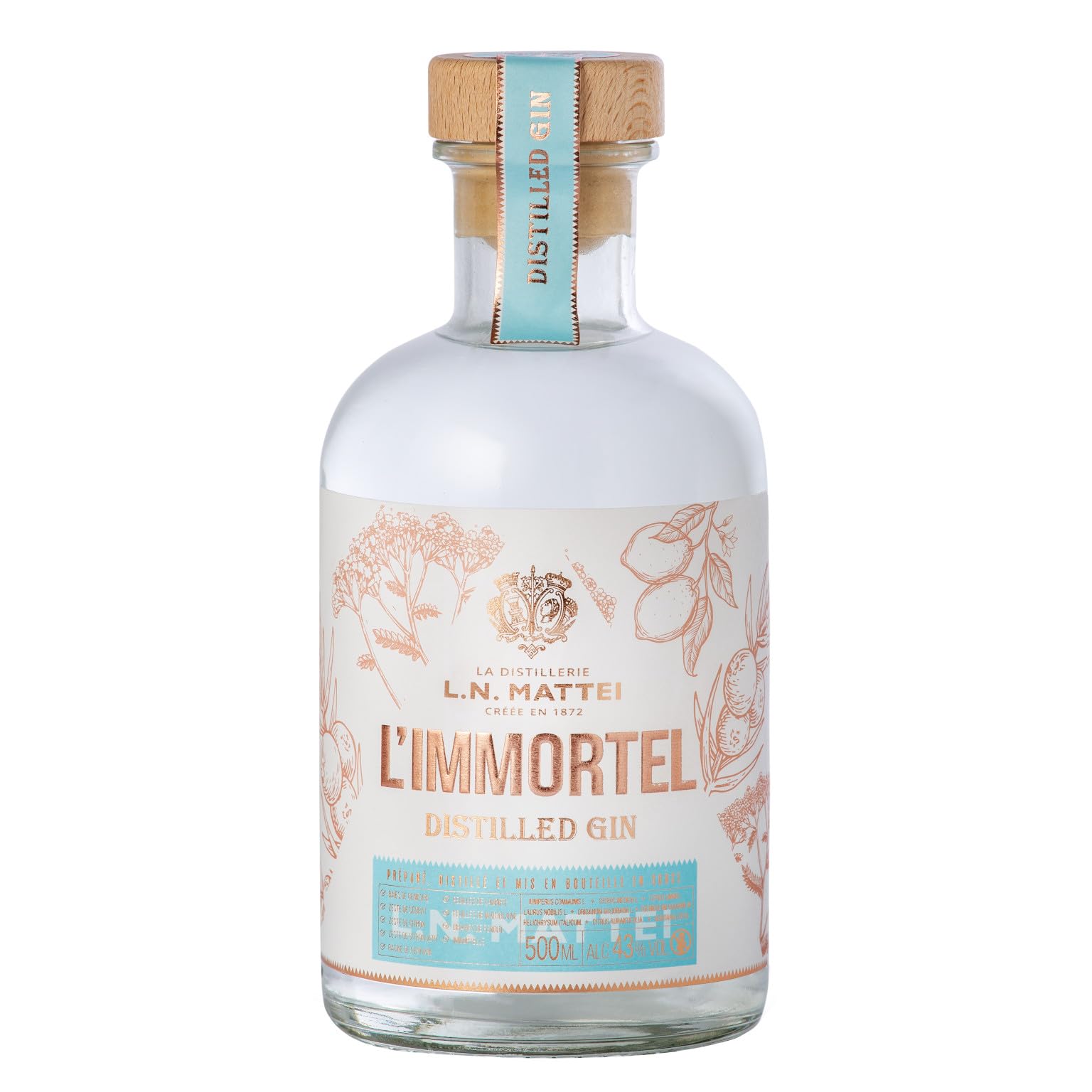 LN Mattei - Gin L'Immortel 43° - 500 ml