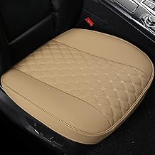 Black Panther PU Car Seat Cover, Complete Packaging Edge, Front Car Seat Cover (1 Piece, Beige)