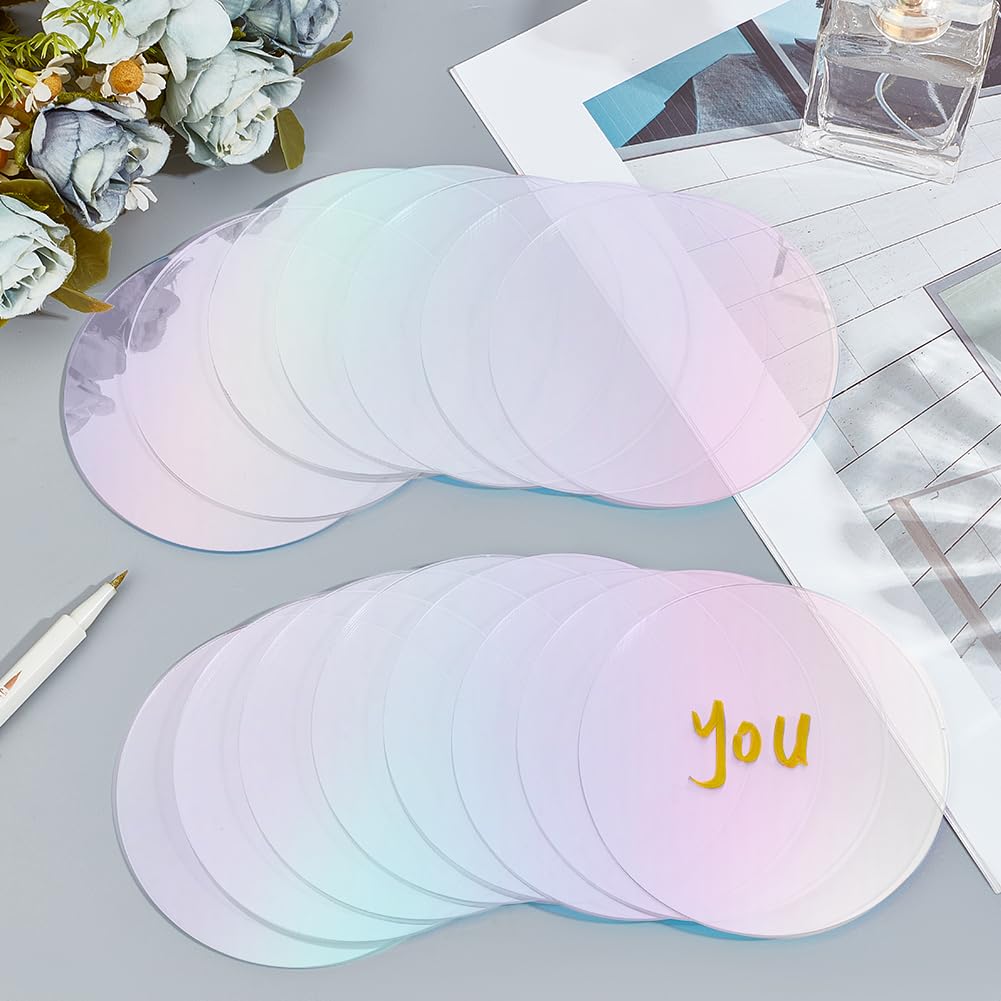 Iridescent Acrylic Circles - DIY Craft Supplies -4