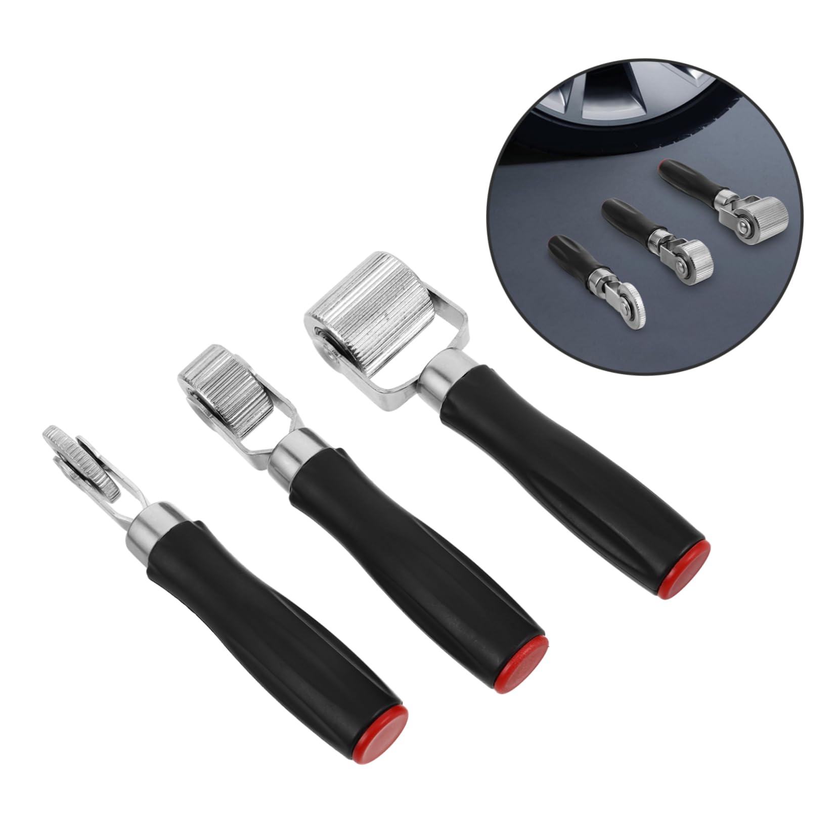 Cabilock Kit 3 Pezzi Strumenti per Riparazione Pneumatici con Rullo Compatto in Plastica e Metallo, Design Multifunzionale per Manutenzione Camion e Atv