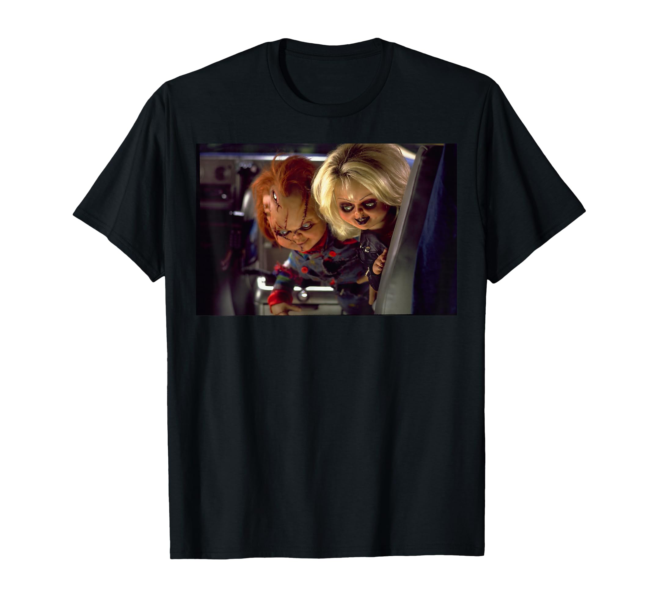 Bride of Chucky Tiffany & Chucky Stare at Ground T-Shirt T-Shirt