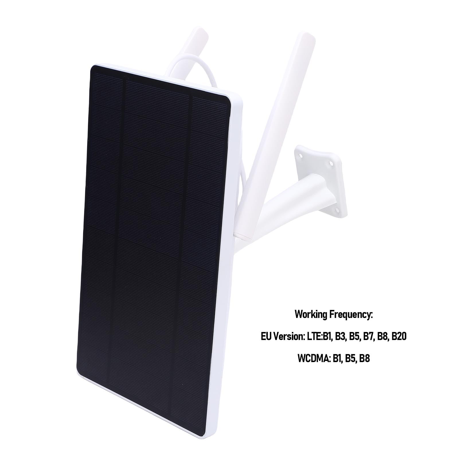 Buachois Routeur Solaire 4G LTE WiFi Extérieur IP66, Modem sans Fil Alimenté par Énergie Solaire pour Camping Car et Caméra jusqu'à 8 Appareils (Version européenne)