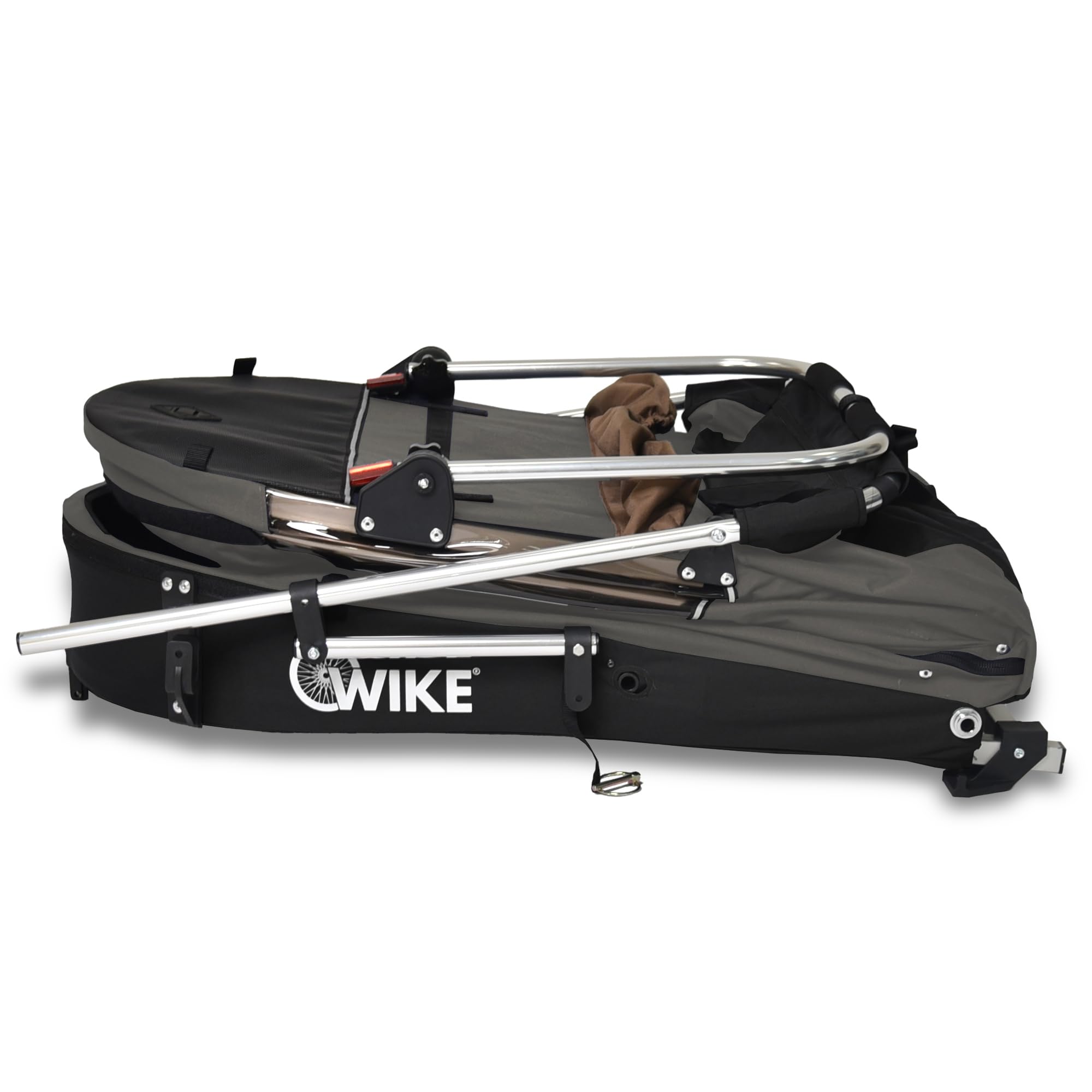 Spezialanhänger für Kinderwagen und Jogging-Sets – Groß – Dunkelgrau/Schwarz