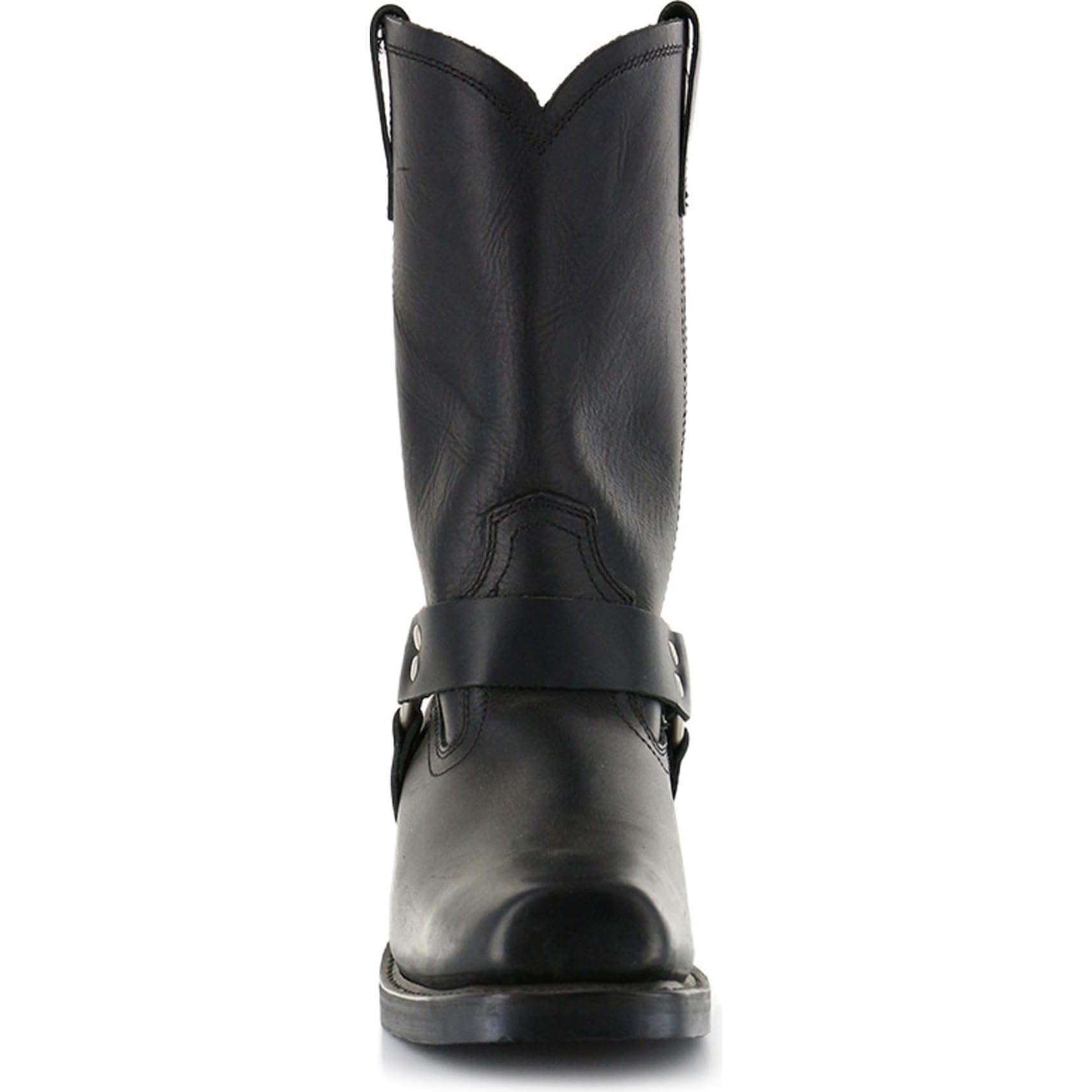 DJFOG Herren-Motorradstiefel mit quadratischer Zehenpartie, Westernstiefel zum Anziehen für Herren mit quadratischer Zehenpartie und seitlichem Reißverschluss