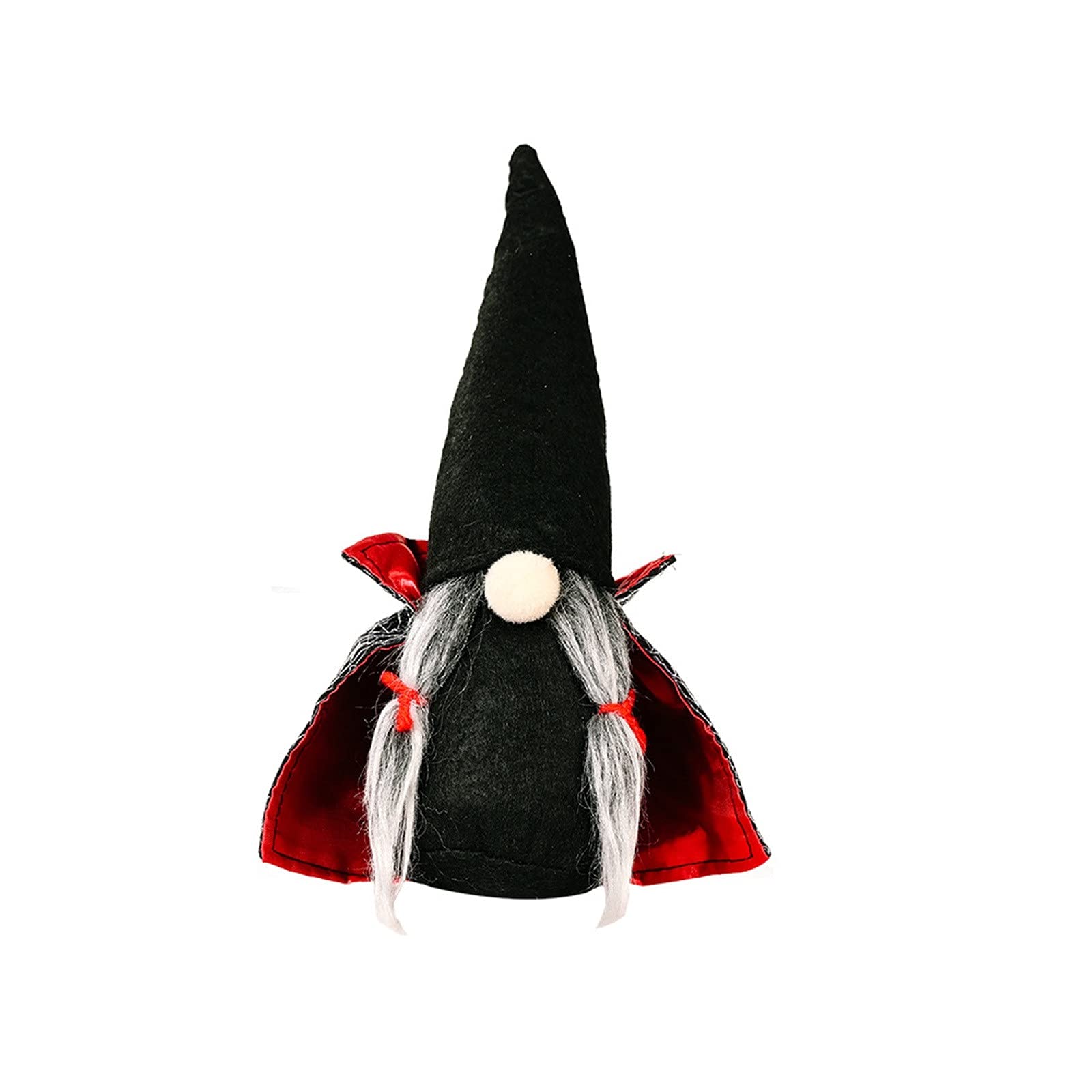 Nsfuetre Handmade Halloween Gnomes Plush Decor, Halloween Tomte Swedish Gnomes Ornaments with Witch Cloak Hat Christmas Table Decorations,Halloween Plush Elf Toy, Holiday Halloween Table Presents