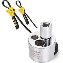 Rubber Strap Wrench Set Jar Opener + Spurtar Stud Remover Fit 1/4" to 3/4" 6 to 19mm Bolt Extractor Nut Splitter With Knurled Roller and Cam Lock, Stud Extractor Tool For Broken Bolt Remover or Seiz