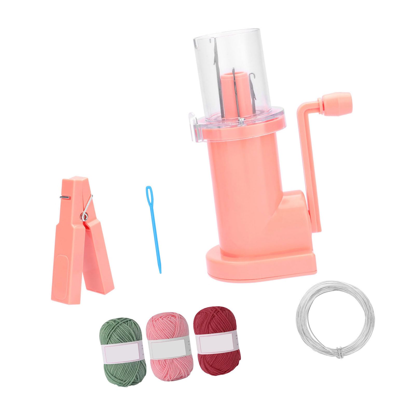 ljhnba Cord Knitter Machine Knitting Mill with Yarn Needle Cord Hand Operated Knitting Bracelets Weaving Tool Yarn Braider Set
