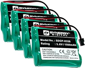 Panasonic Cordless Phone Battery Replacement Synergy Digital Cordless Phone Batteries, Compatible With Panasonic KX-TG2631 Cordless Phone, (Ni-MH, 2.4V, 830 MAh), Combo-Pack Includes: 3 X SDCP-H358 Batteries Ha103 Battery