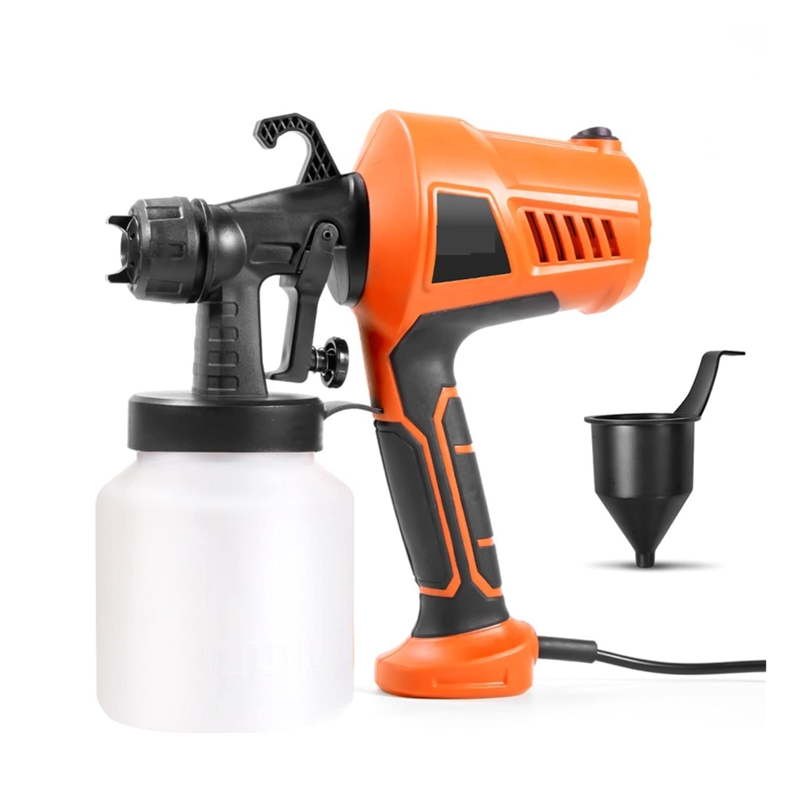 Pistolet do malowania, 500W domowy rozpylacz farby 800ML bezprzewodowy pistolet natryskowy z kontrolą przepływu garnka z farbą do mebli/ścian/ogrodzeń/samochodów do mebli, szafek, płotów, ścian, drzwi