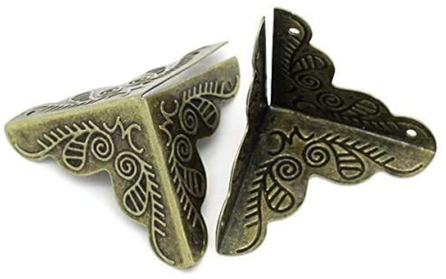 Namvo Bronze 50Pcs 25Mm Antique Style Alloy Furniture Decorative Triangle Box Corner Protectors Guards Pads Desk Edge Covers