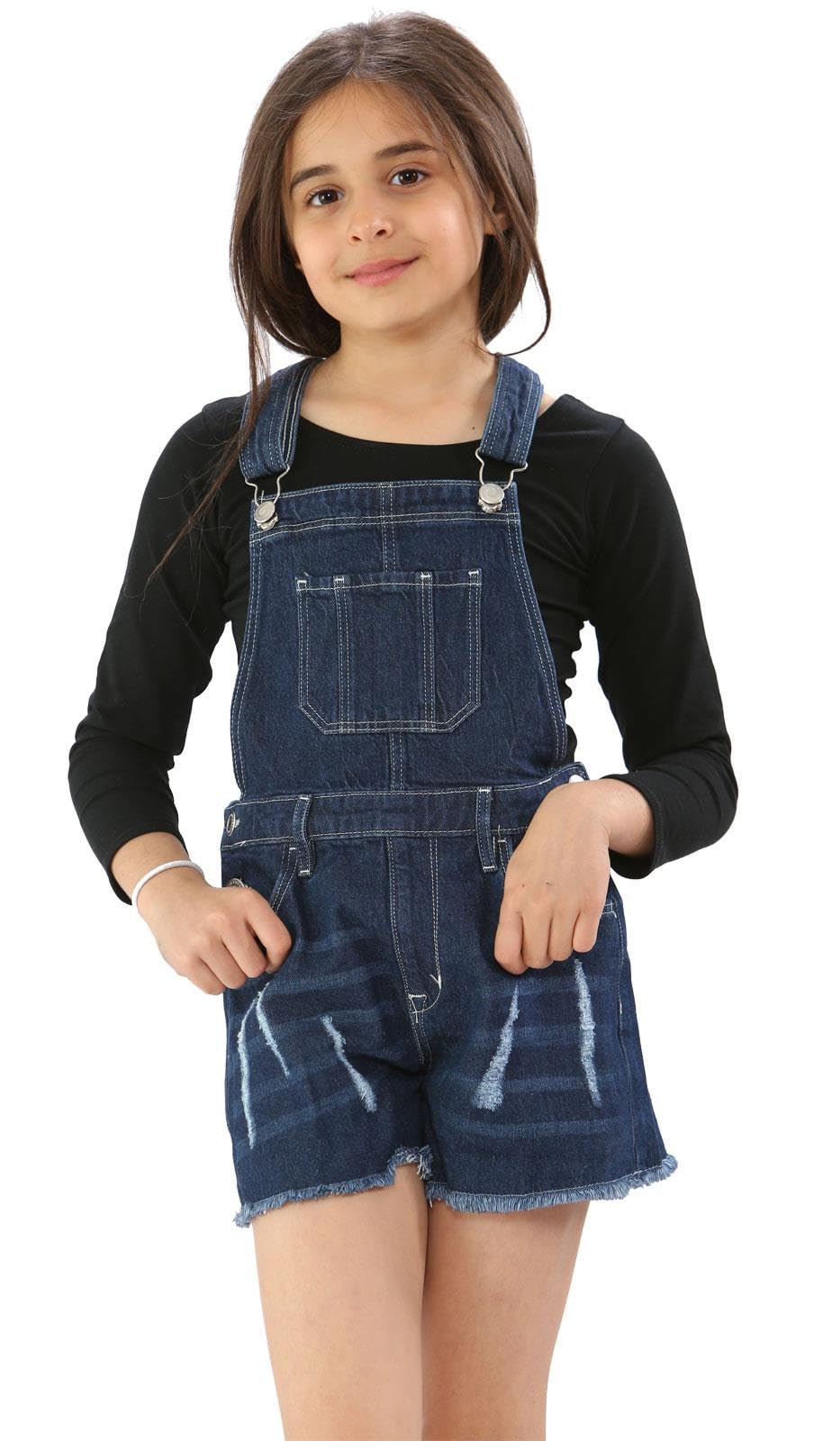 Denim State Girls Denim Mono Pantalones cortos Mono Edades 7-13