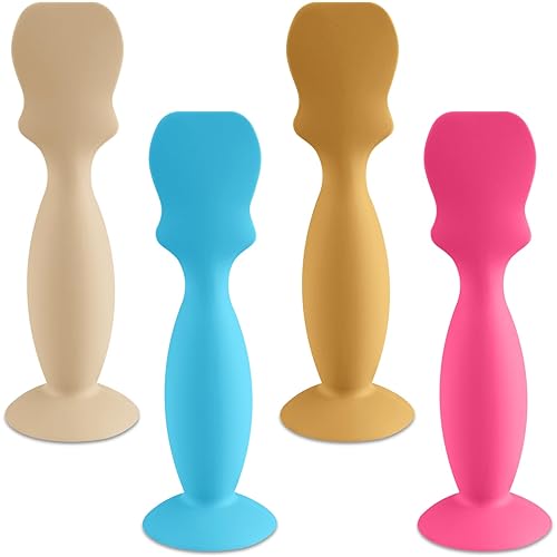 Paquete de 2 cepillos de crema para pañales de bebé, aplicador de espátula de silicona para bebés, recién nacidos (paquete de 2, blancogris)