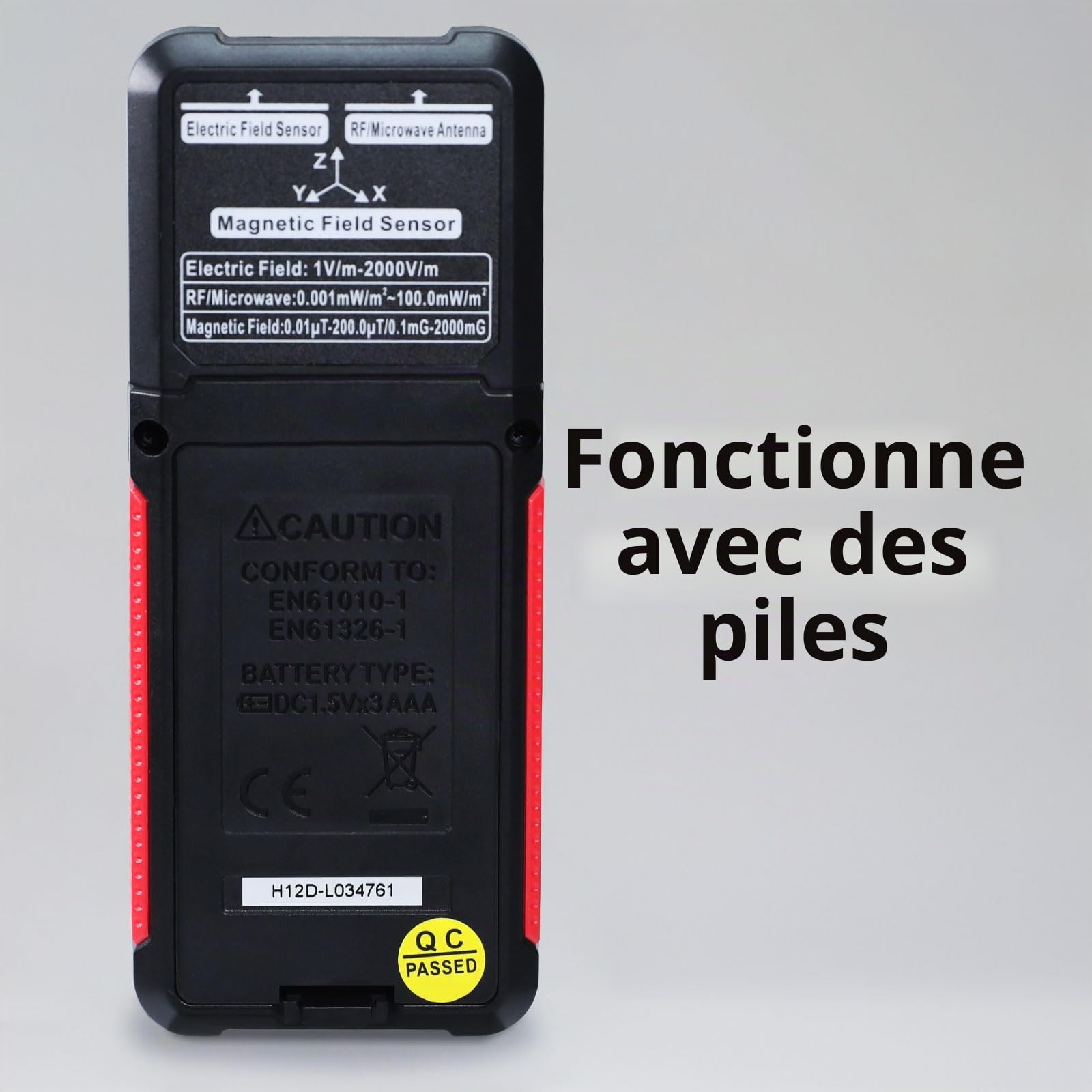 EMF Detecteur Portable 3 en 1 Détecteur Champ Électromagnétique EF RF MF avec Alarme pour Maison Bureau Inspections CEM Chasse aux Fantômes