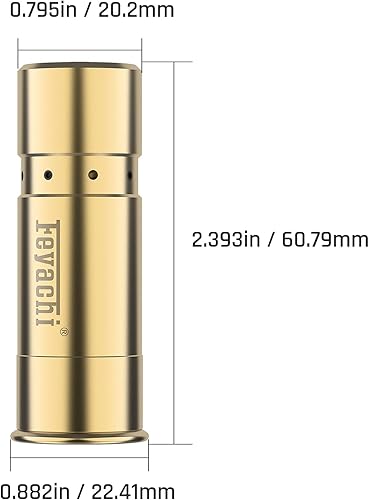 Vista 29 de Feyachi Bore Sight 9MM/223 5.56/12GA Red Dot Laser Zeroing Bore Sighter Pistol Laser Boresighter with 3 Sets Latón