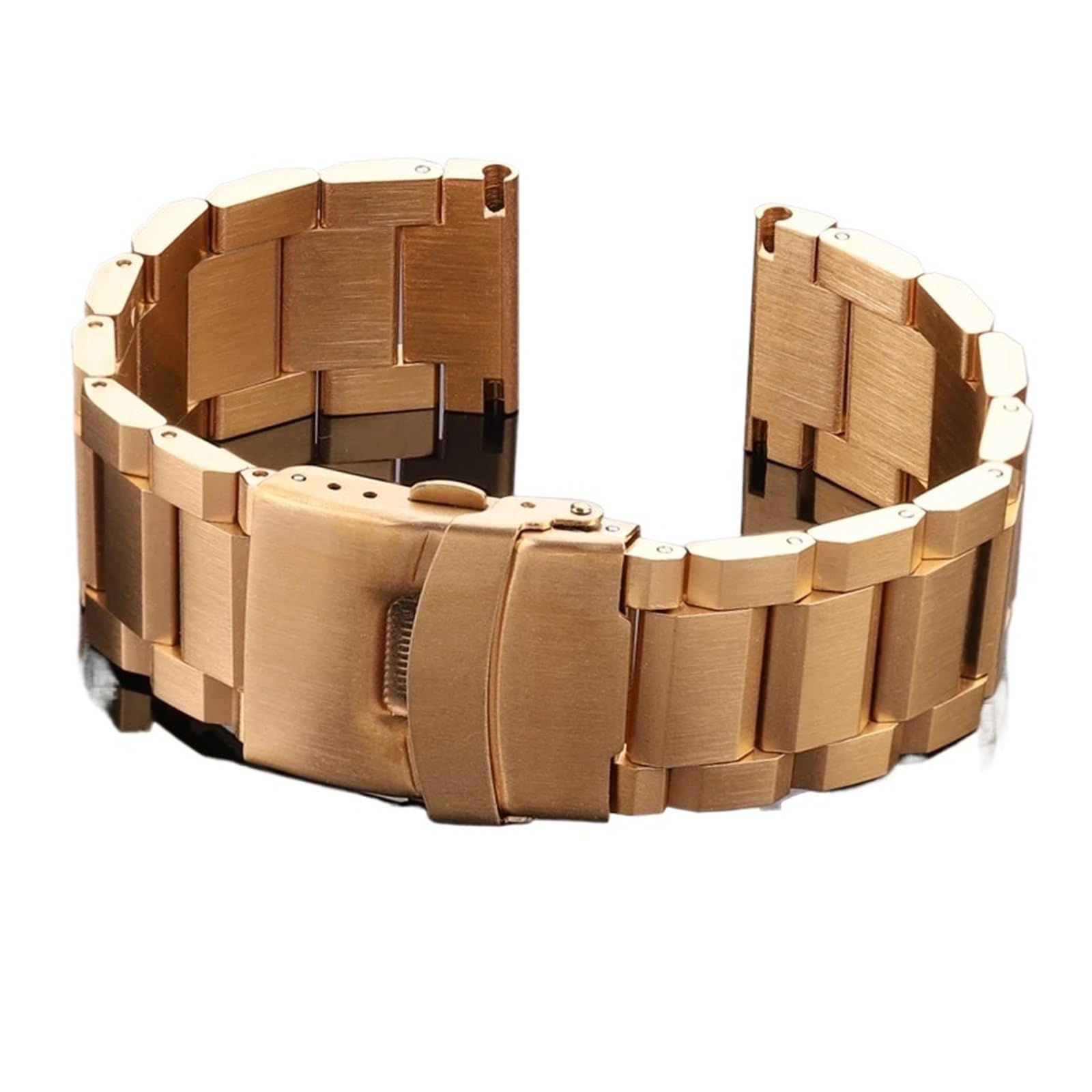 Générique NASUNJIA Bracelet De Montre En Acier Inoxydable Massif, Bleu, Noir Et Or, Compatible Avec Les Bracelets De 18 Mm, 20 Mm, 22 Mm Et 24 Mm