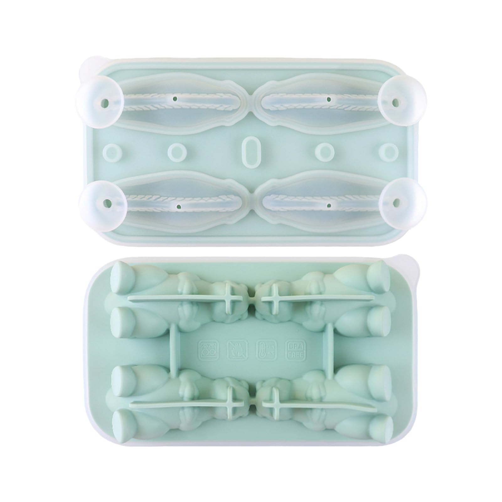 NVOQILIN Creative Dinosaurs Shape Ice Cubes Maker Fun Freezing Cubes Maker for Cocktails and Childrens Themed Event Silicon Dinosaurs Molds