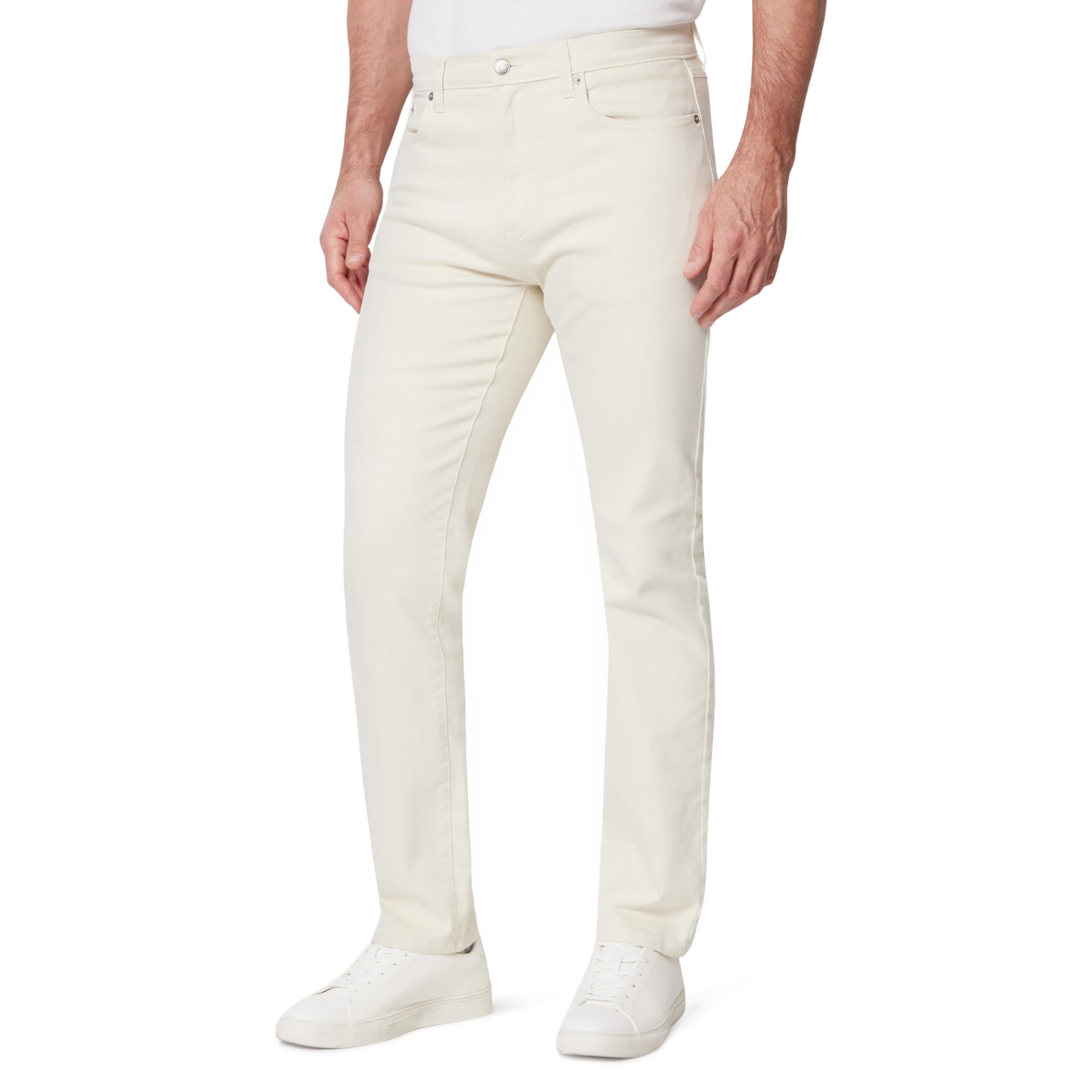 Amazon Essentials Men's Regular-Fit Garment Dyed Five Pocket Trouser, Ivory, 34W / 32L