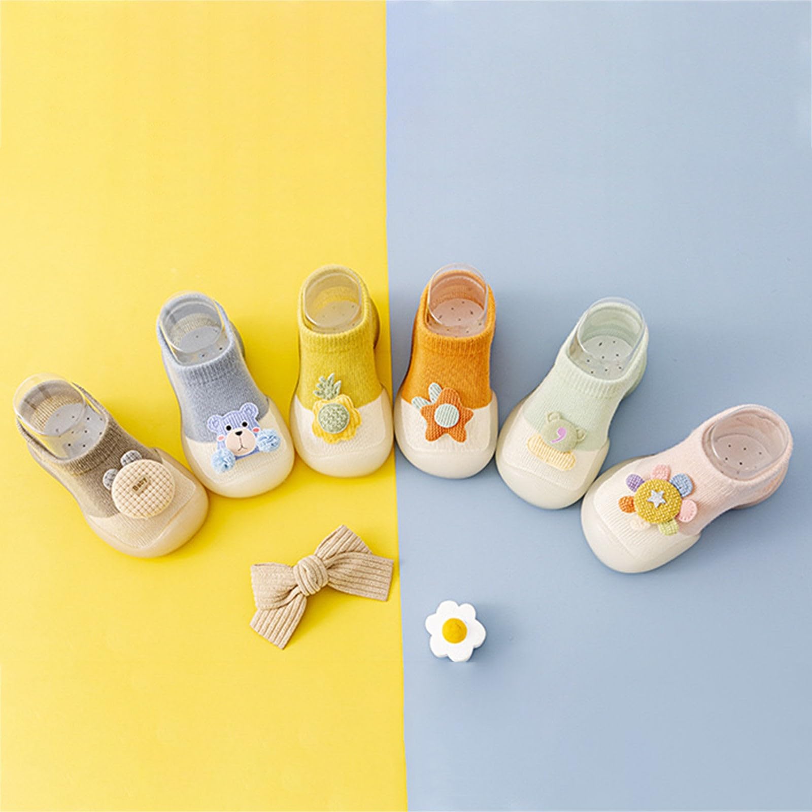 Infant Boys Girls Animal Cartoon Socks Shoes Toddler The Floor Socks Non Slip Prewalker Shoes Toddler Athletic Shoes (Green, 7 Toddler)