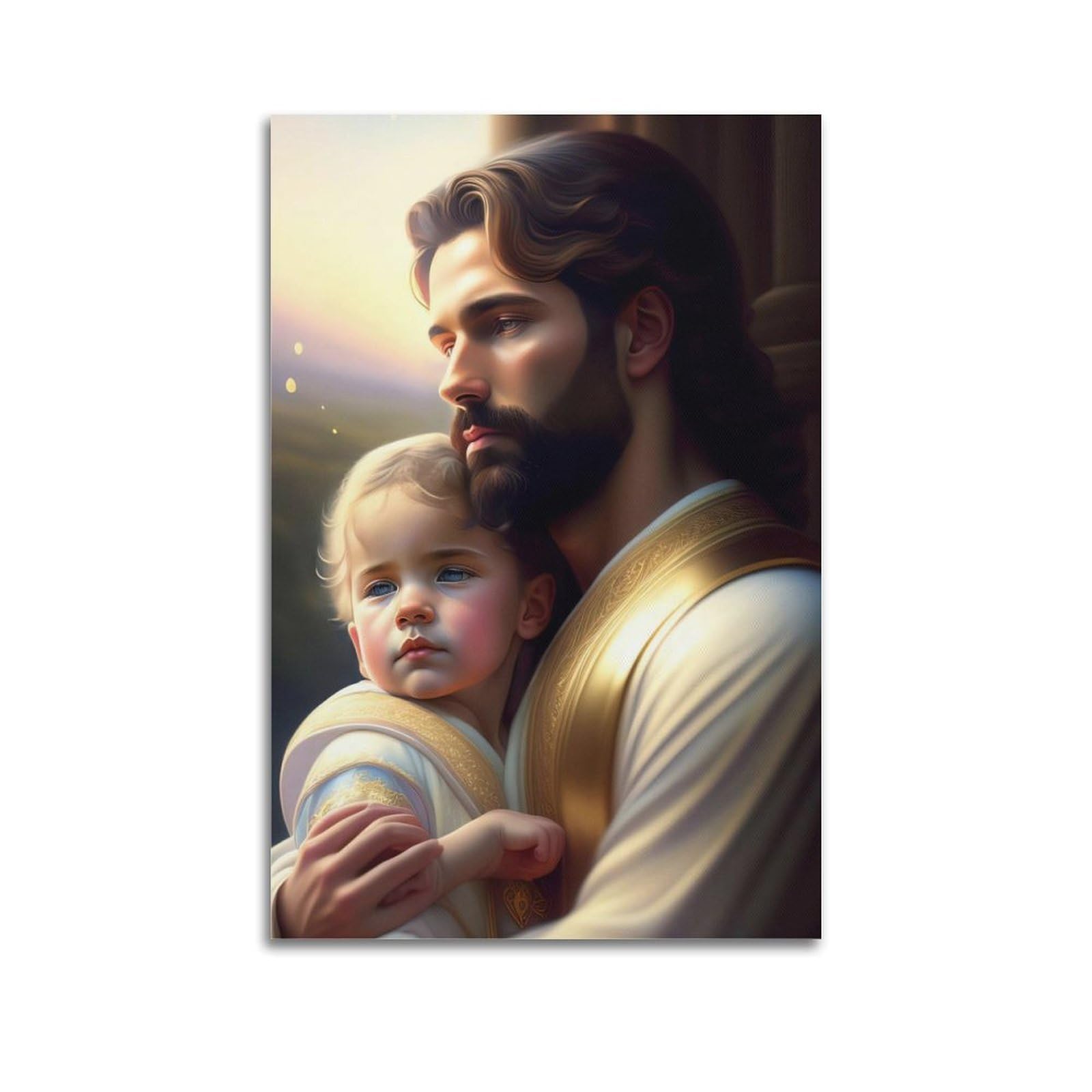 XKUGA Religion Christ Poster Jesus Son Holy Light Modern Decorative Canvas Prints - Ideal Wall Art for Family, Man Cave, Game Room, Boys & Girls Bedroom 20x30inch(50x75cm)