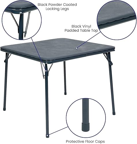 Miniatura 124 de Flash Furniture Mindy Kids - Mesa plegable de color bronceado para niños Beige Bronceado,Negro