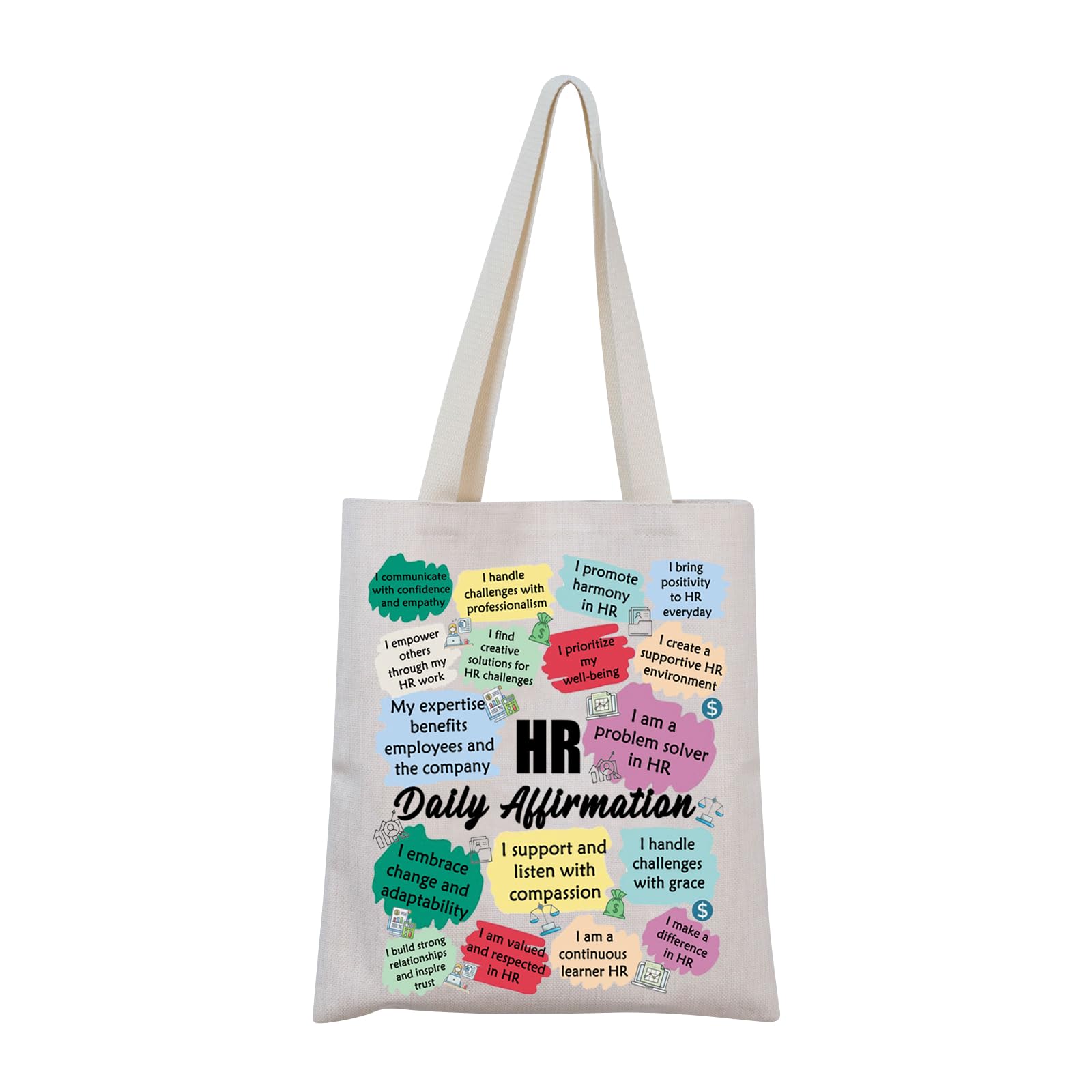 MNIGIU HR Gifts for Women Human Resources Tote Bag Human Resources Daily Reminders Gift for HR Department
