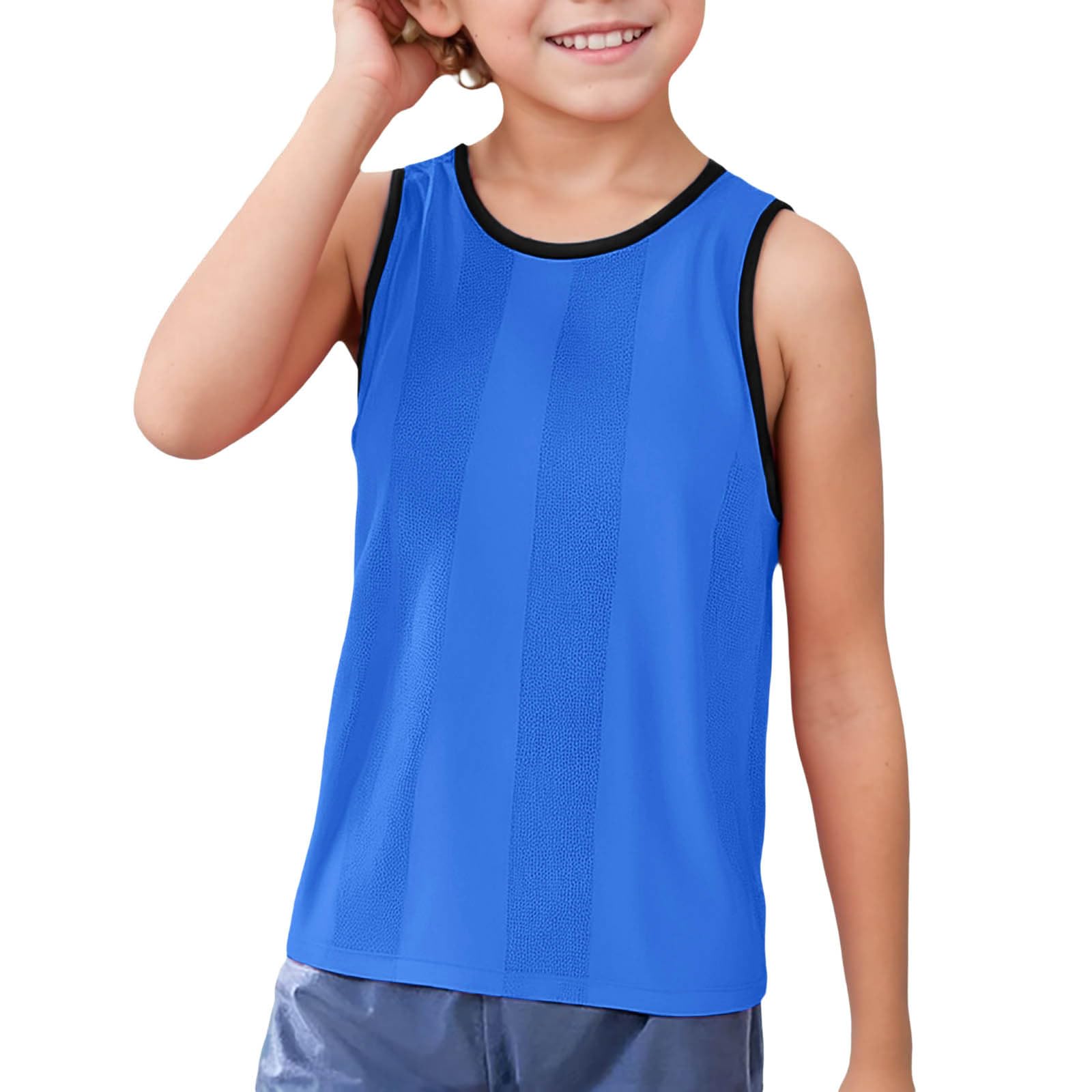 Generisch T-shirt pour enfant garçon - En coton - Été - Débardeur de sport décontracté - Sans manches - Mode - Pour enfants de 1 à 12 ans