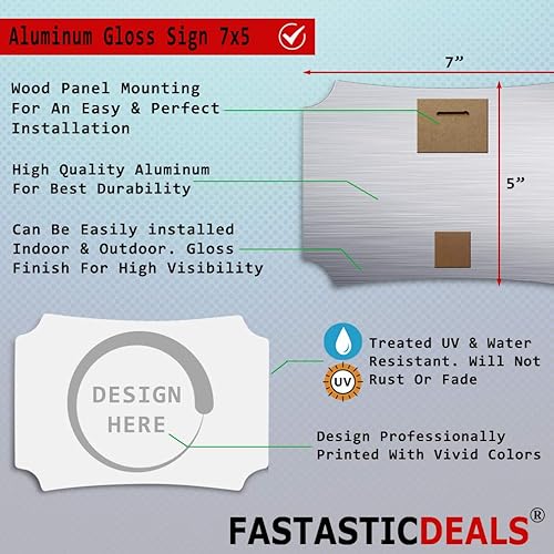 Miniatura 2 de Fastasticdeals Horizontal Home Decor Wall Sign Greeting from Vermont Houses Art Picture Frame Berlin Shape 7x5Inches