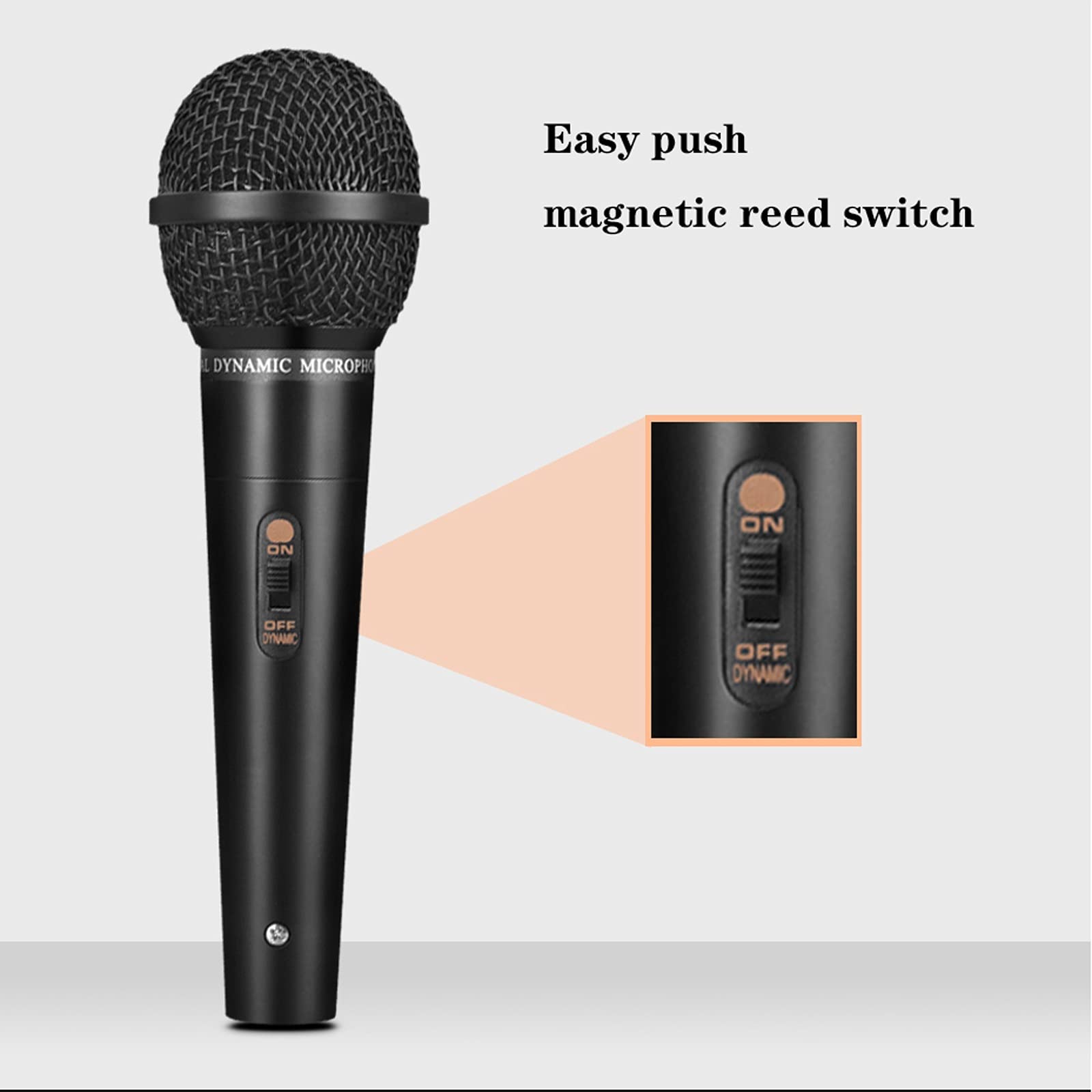 Mikrofon śpiewający, dynamiczny, przewodowy, profesjonalny mikrofon kardioidalny o wysokiej wierności, ręczny mikrofon do karaoke, śpiewający z mikrofonem 30 m XLR do 1/4", zestaw mikrofonu kablowego
