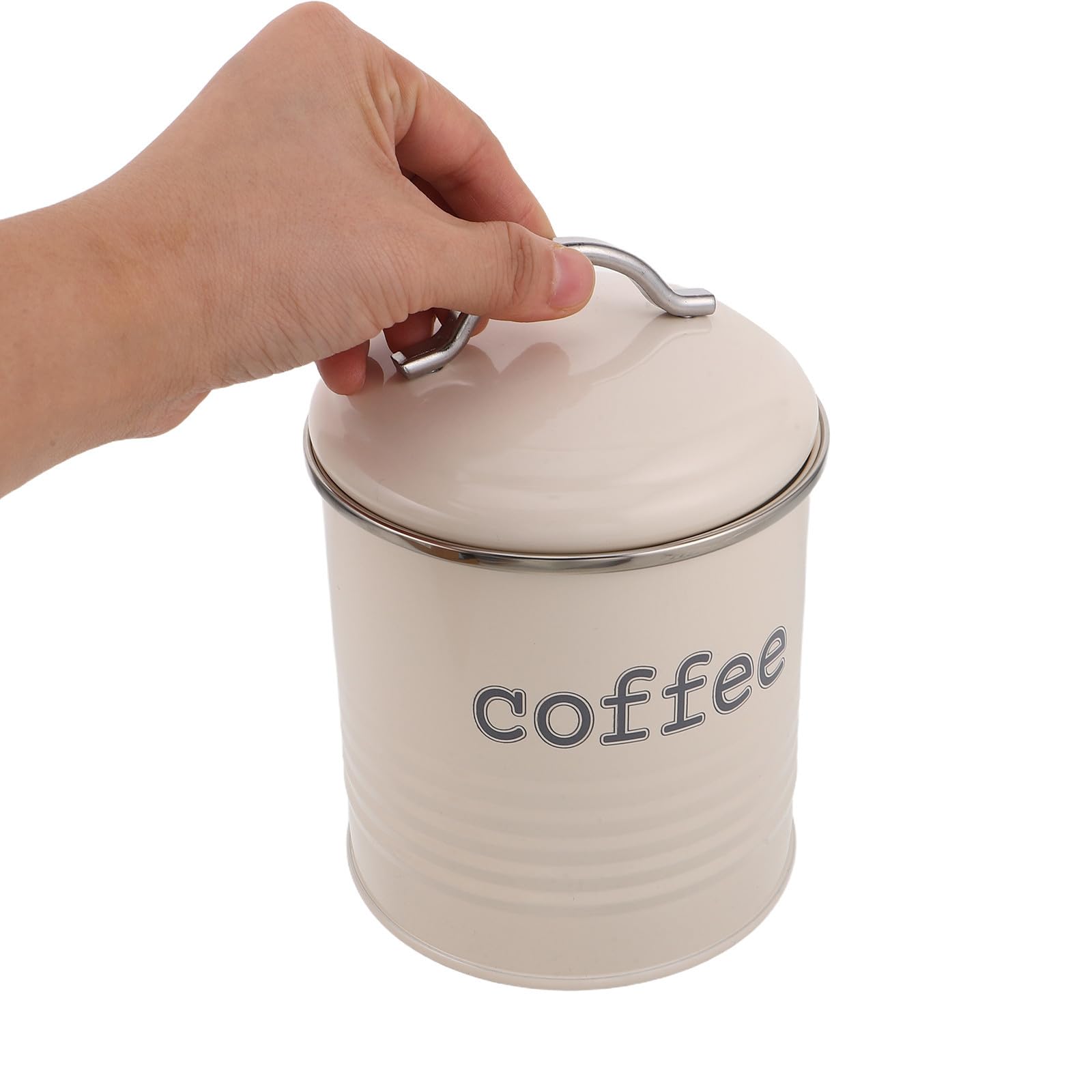 Toyvian 3 Stück Luftdichtes Vorratsgläser aus Eisen in Weiß für Kaffee Zucker und Tee Robust und Stilvoll im Landhausstil für Küchenarbeitsplatte