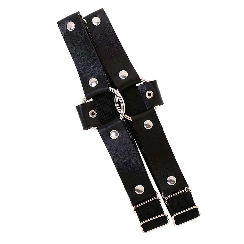 Ubervia® Pair Women Studded Stretch Leg Ring Garter Harness Belt Strap Accessories-image-31