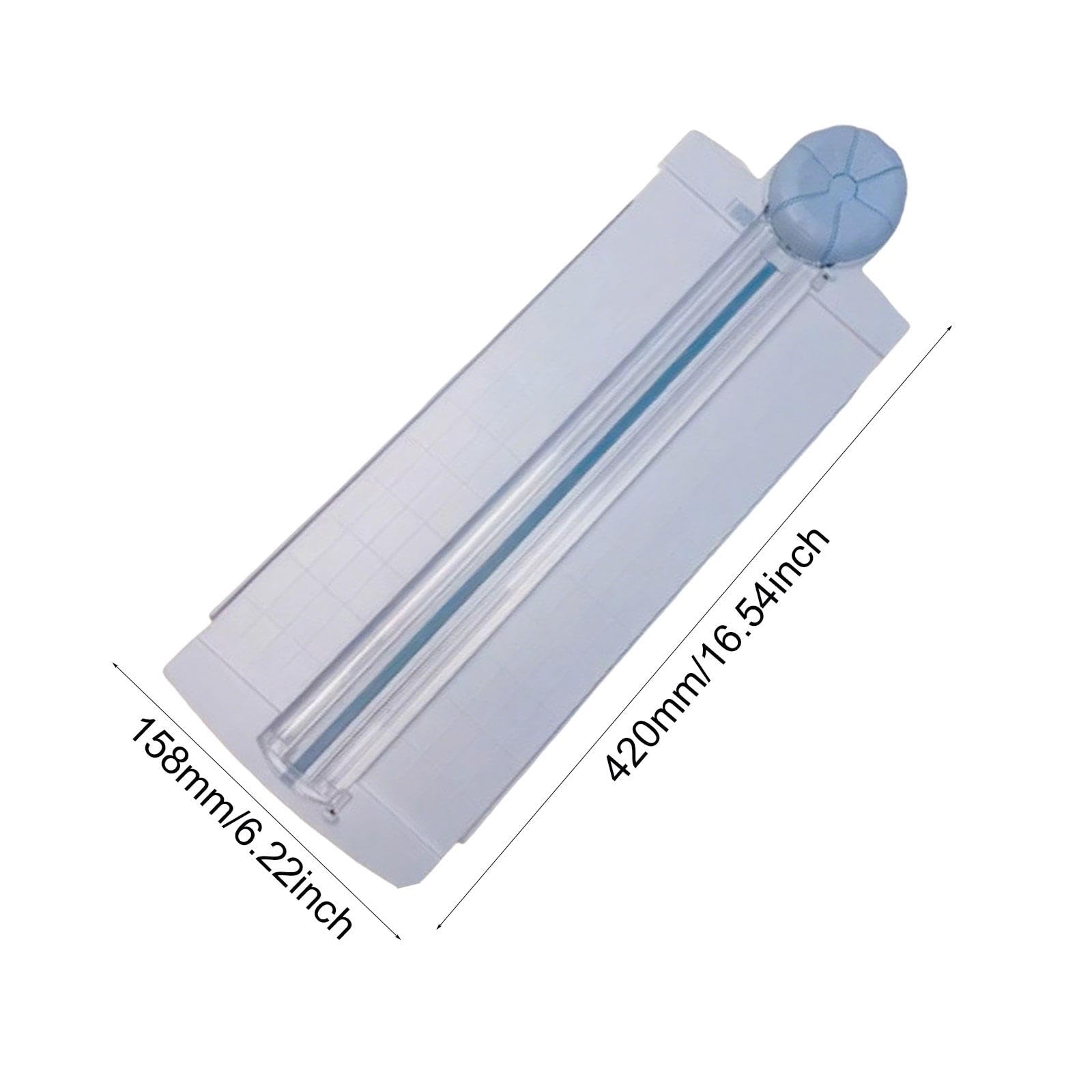 de Papel, Multiherramienta, Dispositivo para Cortar Papel, Accesorio para Manualidades, Regla de Corte. Fabricado con Material para Scrapbook, Azul