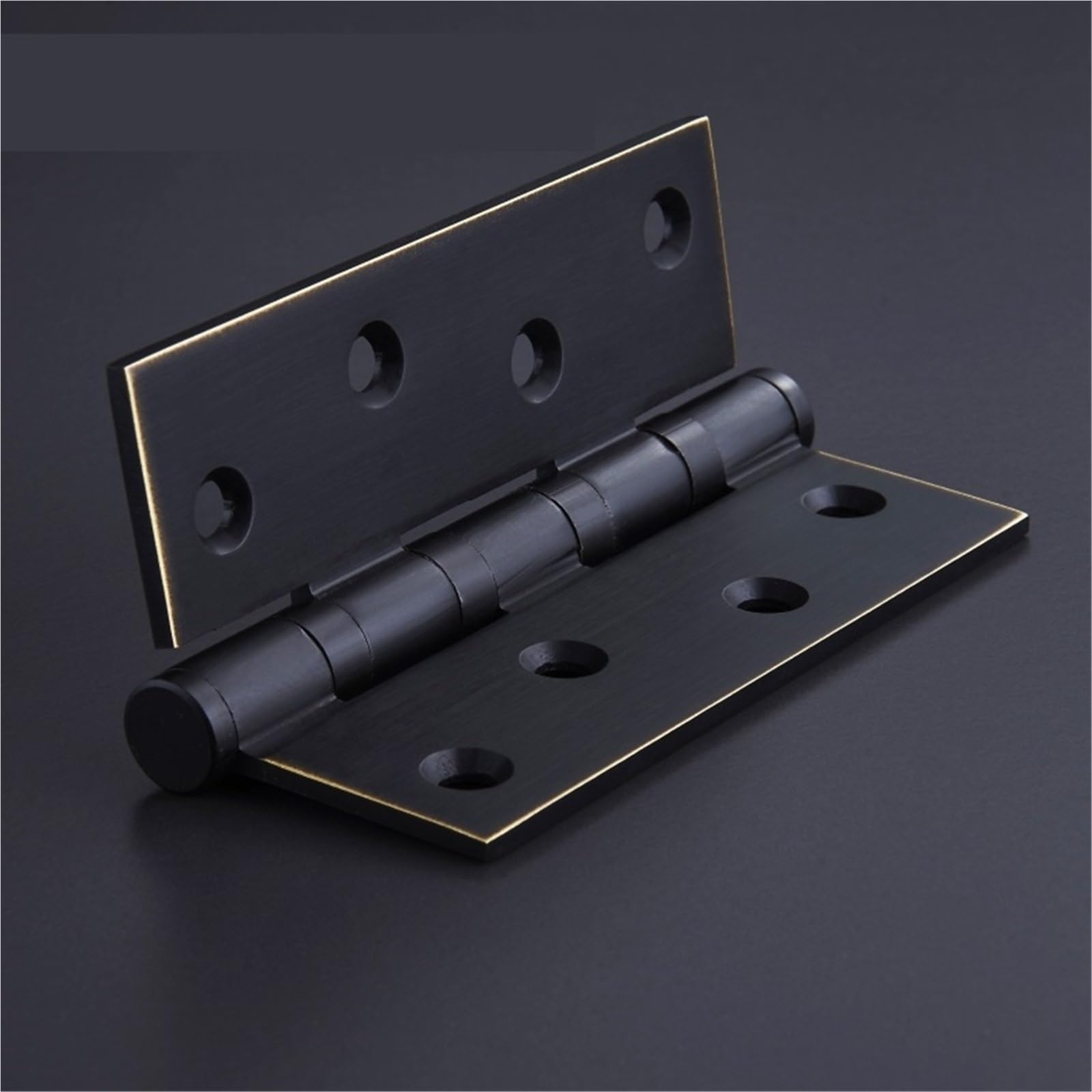 Paumelle en laiton massif Dooroom charnière noire 5" de luxe pour porte lourde