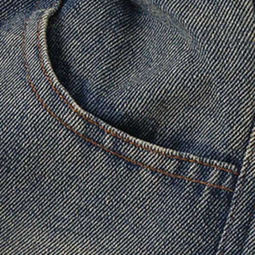 Boys Denim Pants Baggy Straight Wide Leg Y2K Elastic Waist Jeans Casual Loose Fit Jeans for Kids Teen3