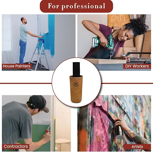 Miniatura 6 de Style N Craft Soporte para latas de pintura en aerosol, resistente al agua, color marrón (97022)