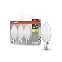 OSRAM Lampada LED BASE CLASSIC B 40 FR con attacco E14, candela