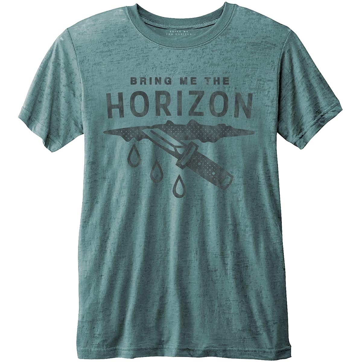 Bring Me The Horizon Men's Wound (Burn Out) T-Shirt, Turquoise (Turquoise Turquoise), X-Large (Manufacturer Size:X-Large)