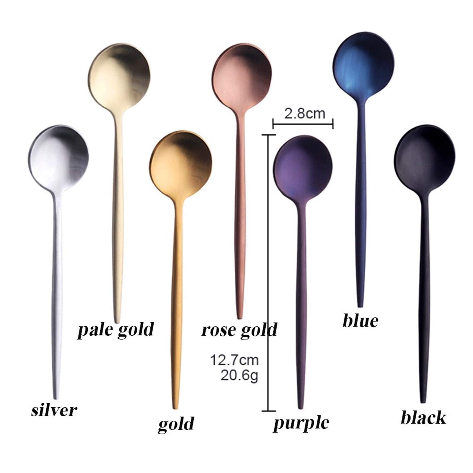 Cucchiaini Lunghi Acciaio Inox Utensili Cucina Eleganti Set 4 - Manico Lungo Per Espresso Dessert Gelato Cucchiaini Caffè Acciaio Inox Cucchiai Confettata