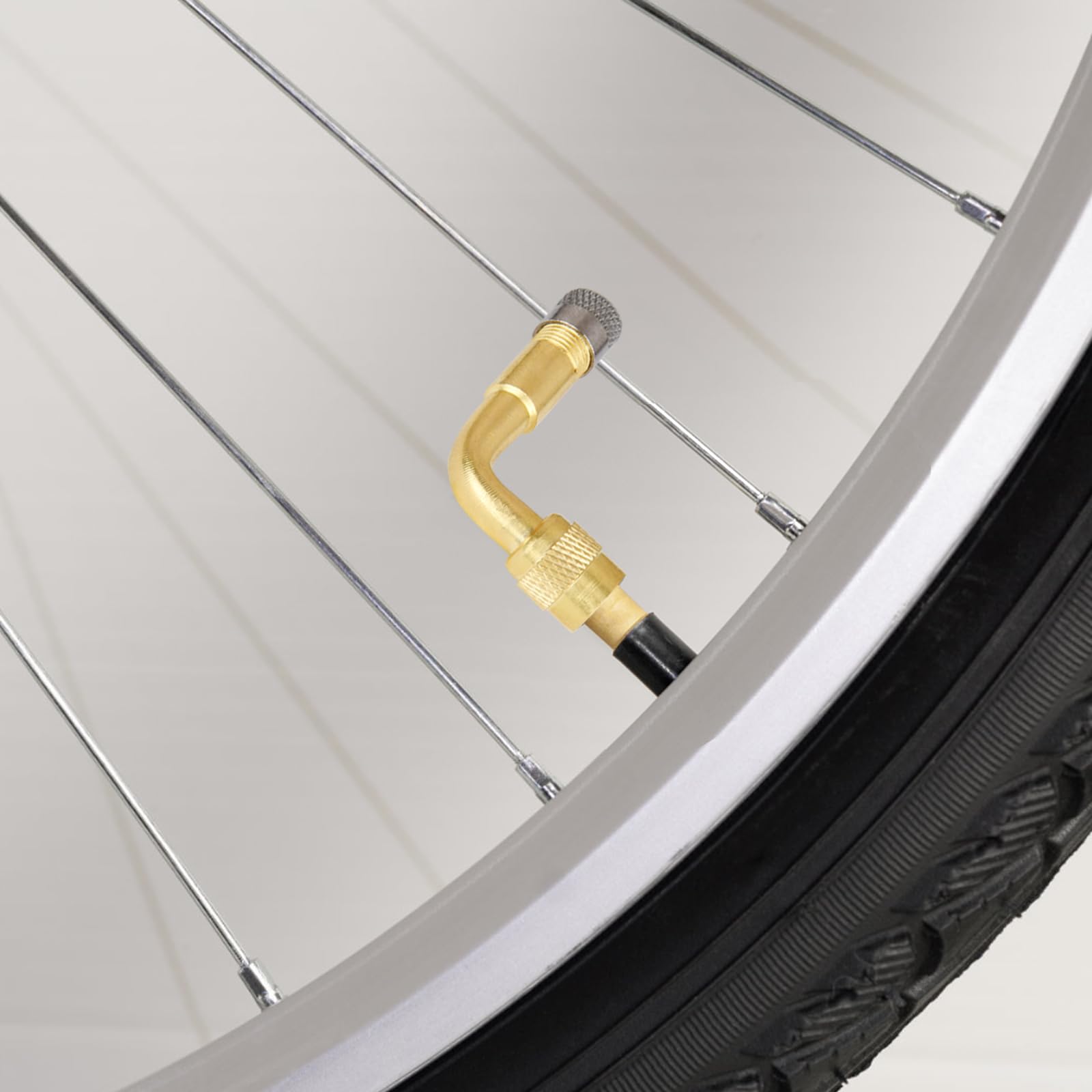 Estensori Per Valvole Pneumatici - 2 Pezzi, 90 Gradi, In Ottone, Per Auto, Moto E Bici - Foto 7