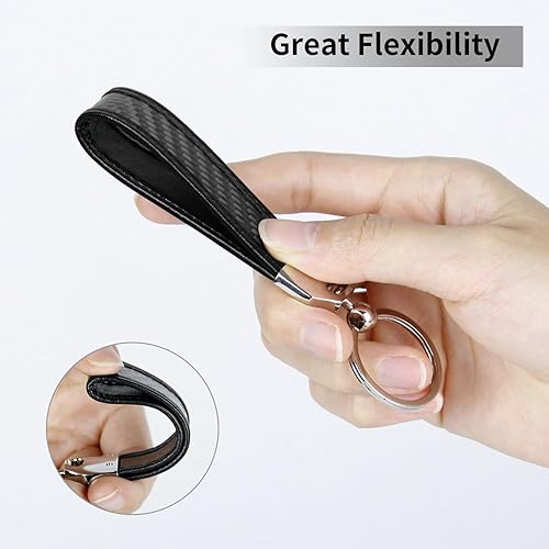 Miniatura 6 de MONOCARBON Real Carbon Fiber Keychain Clip with Ring,Low Profile Luxury Key Carabiner for Men Car Key,Best EDC Keychain Gift for Husband