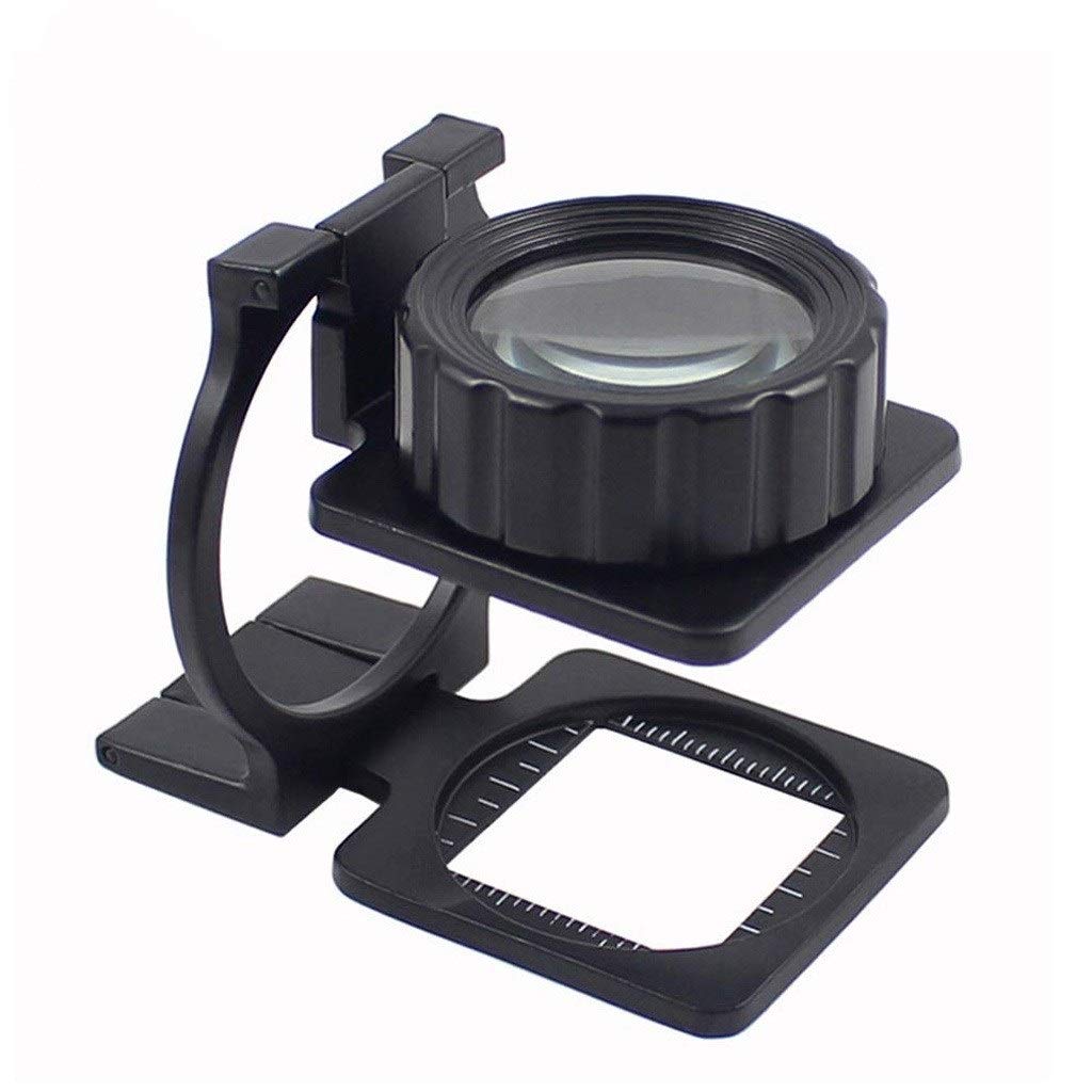 Lupa de Mano Plegable Ligera con Soporte. Herramientas de Aumento para Lectura.