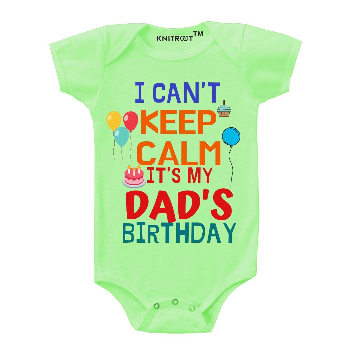 Romper for Baby Boy Half SleeveI Can't Keep Calm It's My Dad's Birthday