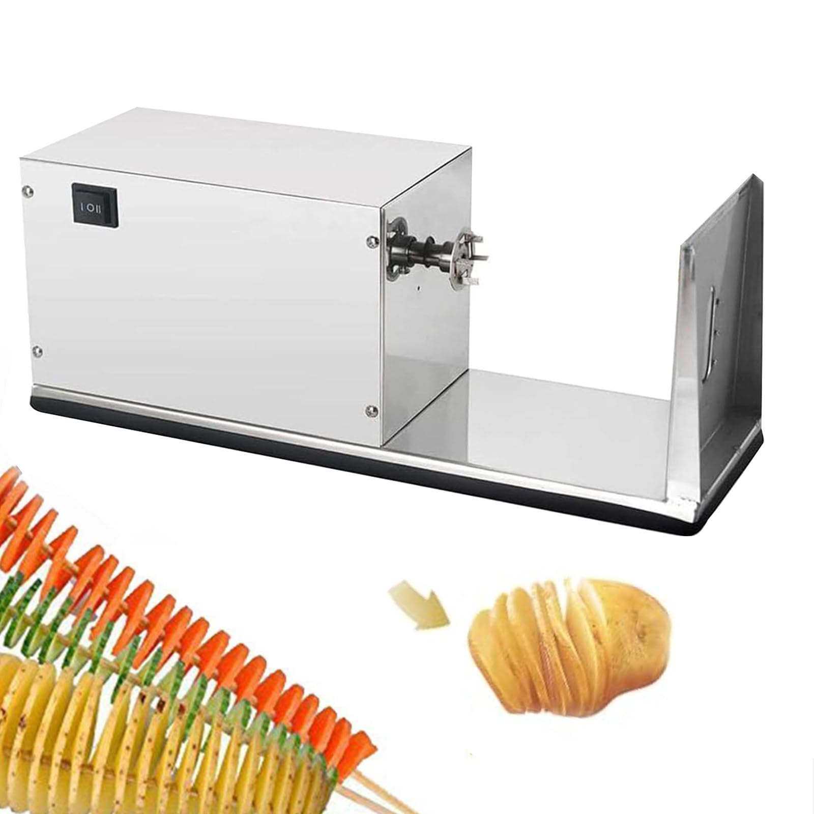 AYCDL Potato Tower Machine, Electric Potato Tornado Spiral Slicer, Electric Tornado Potato Slicer, Automatic Potato Tornado Slicer - for Commercial