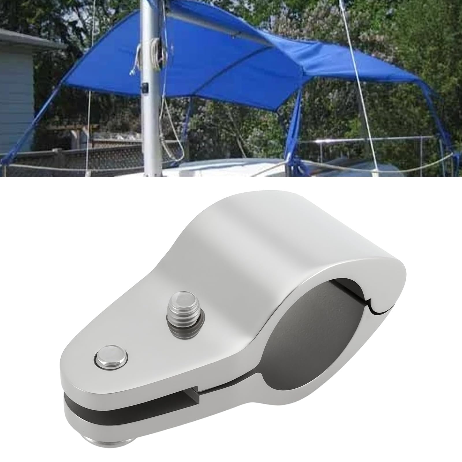 ECSiNG Lot de 2 Supports Coulissants à Mâchoires en Acier Inoxydable 316 Compatible avec Bimini L'installation sur Toit