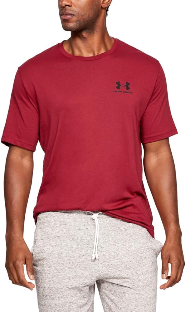 Under Armour Men's Sportstyle Left Chest Short-sleeve T-shirt Standard X-Large Aruba Red (651)/Black